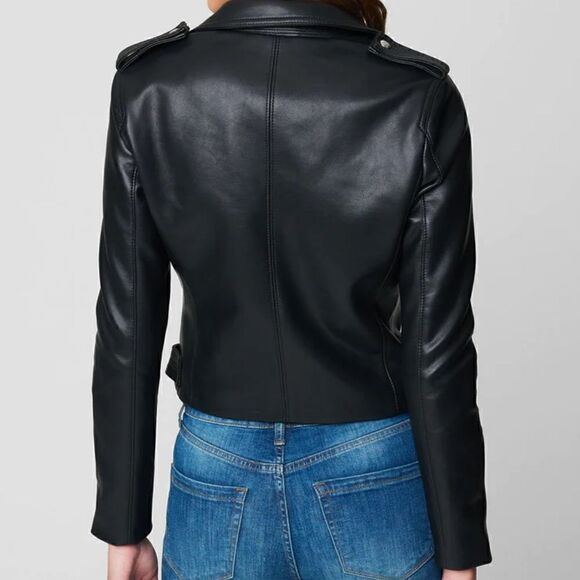 Black BLANKNYC Leather Jacket - Black w Silver Zippers Size XS Ripping on Coller - Picture 2 of 9